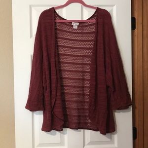 Burgundy cardigan
